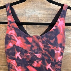 Lululemon Nulu Front-darting yoga sports bra in intensity pink blossom size 2